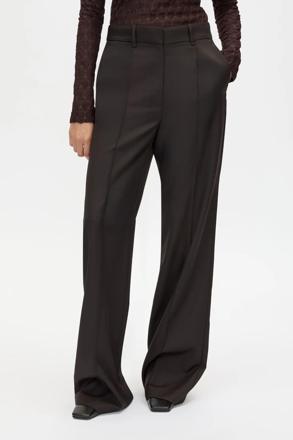 Saxony High Waisted Pintuck Pant - Image 2
